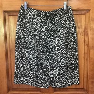 Animal print pencil skirt